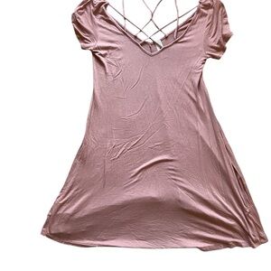 Mahina (Boutique) Mauve Criss Cross Mini Dress | Small
